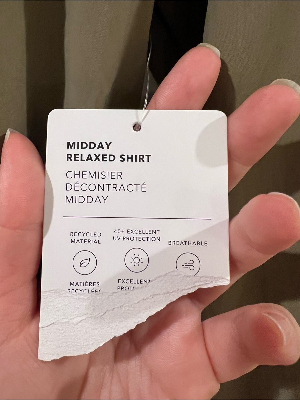 Athleta Midday Relaxed Shirt Olive Green NWT - Picture 10 of 12